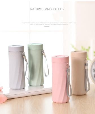 China Viable Custom Biodegradable Eco-Friendly Travel Coffee Mug Bamboo Fiber Coffee Cup Bamboo Water Bottle for sale