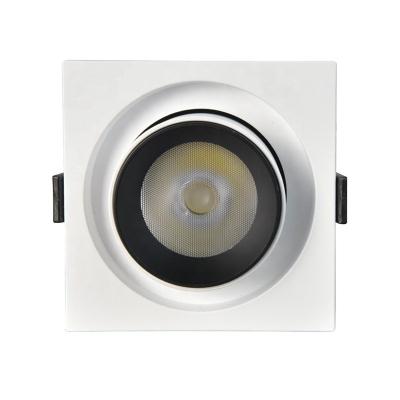 China Modern Hot Selling Recessed Adjustable Anti-glare Flip Down Ceiling High Brightness Projector Downlight For Hotel for sale