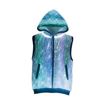 China Luminous Dance Led Light Up Carnival Hoodie With Zipper for sale