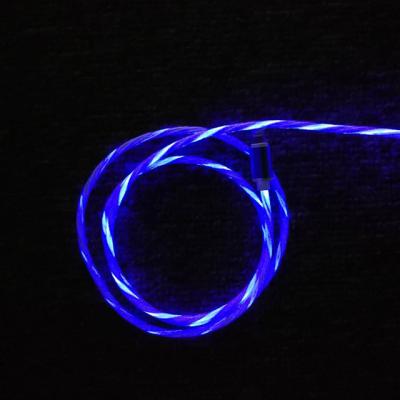 China Customize Logo Hot Selling China PMMA POF Data Cable USB Luminous Micro and Led Customized 3 in 1 USB Data Cable for sale