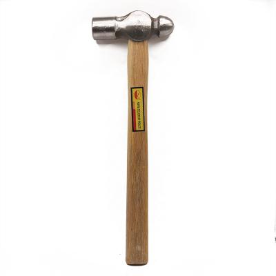 China Cover hammer GK-E010 milled wood handle wooden martillo round head ball pein hammer for sale