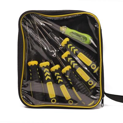 China GK-C004 7pcs Mulit-purpose screwdriver set canvas packing with electroprobe for sale