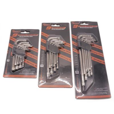 China Professional Car Repair Tool Kits Carbon Steel Nickel Coating 9PCS Torx Key S M L Key Set GK-B019 for sale