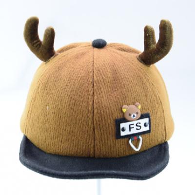 China Good Quality Foldable Breathable Kids Cover Antlers Hat Cartoon Cap Baseball Cap Lovely Kids Peaked Hat Gorras Ninos for sale