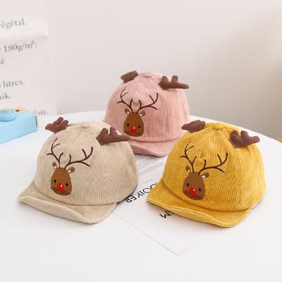 China Foldable Breathable Infant Hat Beibol Gorras Para Baby Hat Deer Hat Baseball Caps Boy Kids Cartoon Antlers for sale