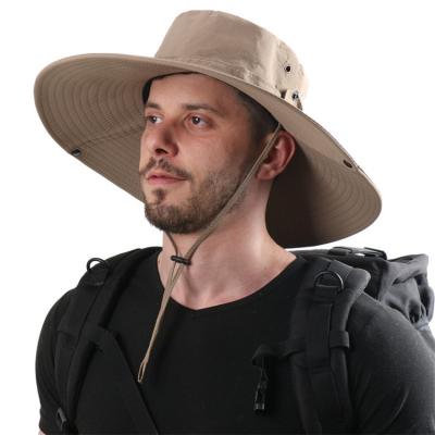 China Summer Packable Breathable Sun Hat For Men Women Sun Protection Wide Brim Bucket Hat Waterproof Breathable Packable Boonie Custom Hat For Fishing for sale