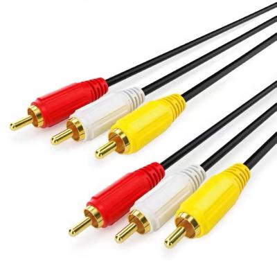 China COMPUTER RGB 1.5m rca video AV lead RCA audio cable 3 to 3 connector y plug male splitter wire for sale