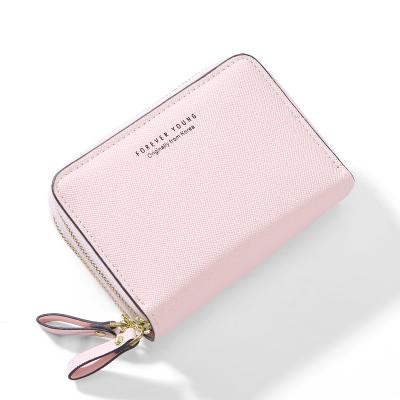 China Weichen PU Leather Zipper Coin Purse Forever Youth Waist Wallet Quality Waterproof Korean Women Wallet for sale