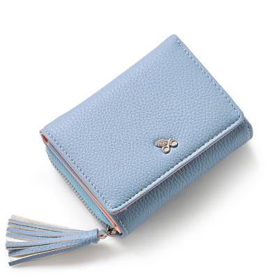 China Weichen Forever Young Latest Design Waterproof Popular Woman Korean Leather Purse Wallet for sale