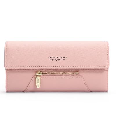 China WEICHEN Waterproof Ladies Wallet Fashion Design Korean Purse Forever Young Long Bags Women Handbags for sale