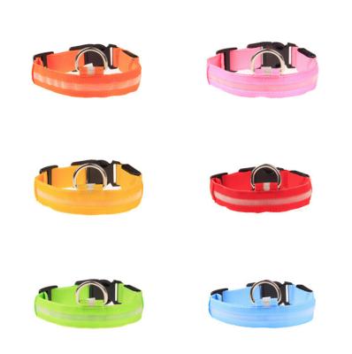 China High Quality Waterproof Rechargeable Warm Reflective Lights Dog Collar USB Metal Buckle Led Dog Collar New for sale