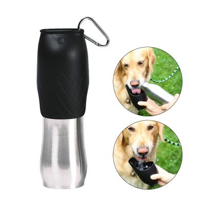 China Low Cost Leak Proof Stainless Steel Travel Pet Stored Portable Outdoor Activities Pet Cat and Dog Water Bottle for sale