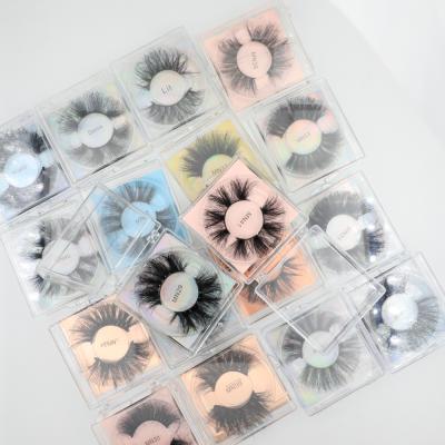 China Durable new product fluffy fake lashes with box packaging 3d mink eyelash priavte logo for sale