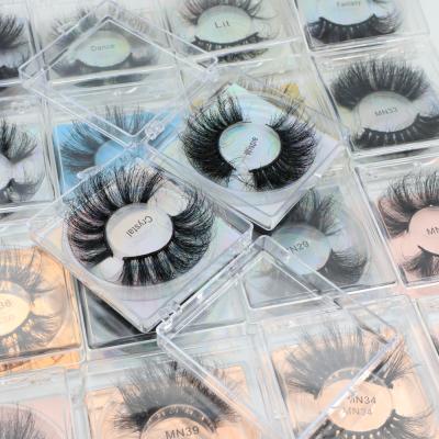 China Long lasting fast thin strip false delivery eyelashes strip lashes 25-28mm mink 3d private label with box packing for sale