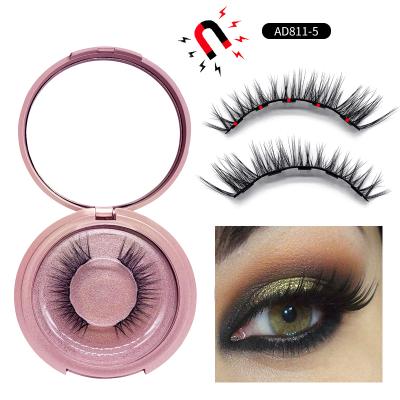 China Wholesale Curly Flurry Style New 2 Pairs Magnetic Eyelashes Blux Custom Lashes Box False Eyelashes For Sale for sale