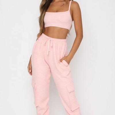 China Hot Sale Breathable Women Clothing 2 Piece Sets Single Track Pants With Pockets 2 Piece Autumn Set Women Clothing for sale