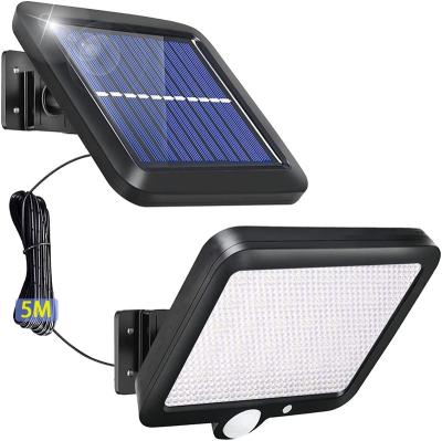 China Solar Lamp Energy Saving Solar Panel Light Led Power Wall Light Outdoor Motion Sensor 56 LED Security Night Light For Patio Yard Deck Garage for sale