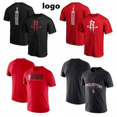 China sport men's t-shirt custom basketball jersey t shirt rockets houston  jersey basketball wear basketball t-shirt S-3XL for sale