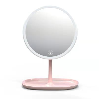 China Non-Slip Table Lighted 170 Degree Rotation 5x Magnification Lighted Bathroom Led Makeup Mirror And Led Makeup Mirror for sale