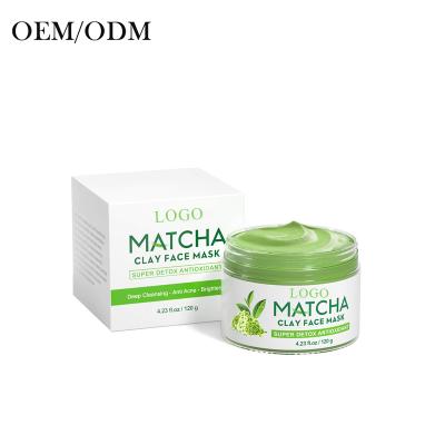 China Moisturizer Moisturizer OEM Factory Customized Natural Organic Mud Mask Skin Care Green Tea Matcha Clay Face Mask for sale