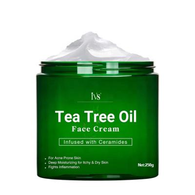 China Beauty Natural Organic Skin Care Best Private Label Moisturizer Tea Tree Oil Whitening Hydration Anti Aging Face Cream for sale