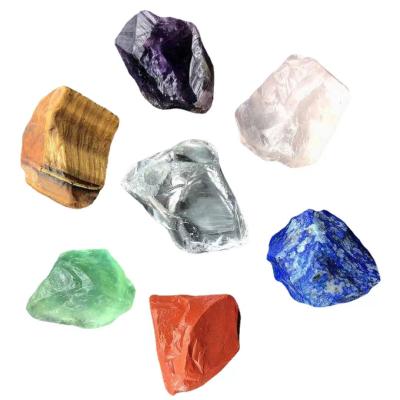 China China Wholesale Natural Polished Colorful Energy Seven Chakra Ore Gravel Halo Energy Stone for sale