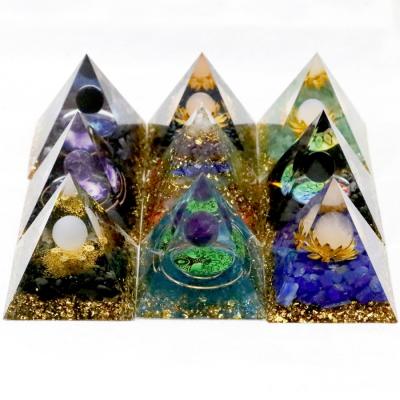 China Wholesale China Orgonite Crystal Pyramid Energy Jewelry Resin Natural Crystal Crafts For Fengshui for sale