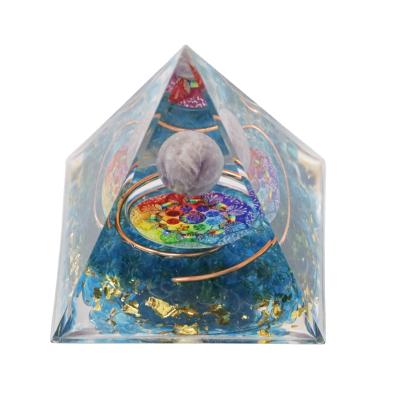 China China Crystal Folk Crafts Orgonite Pyramid Natural Wholesale Healing Crystal Stones For Fengshui for sale