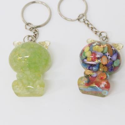 China Wholesale New China Style Resin Deer Crystal Resin Keychain Resin Key Chain Looms For Gift for sale