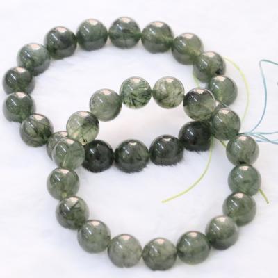 China High Quality Natural Green Crystal Fashionable Natural Stone Stretch China Hair Beaded Bracelet Bangles for sale