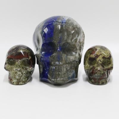 China China best selling hand carved natural lapis lazuli gem crystal skulls for decoration for sale