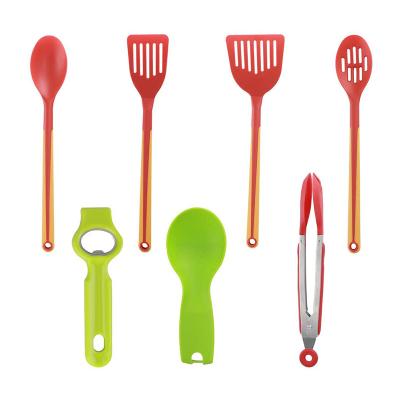 China TianJiao 7 Pcs Viable Kitchen Tools Kit Kitchen Tongs Turner Spoon Nylon Nonstick Set Gadgets Utensils Kitchen for sale