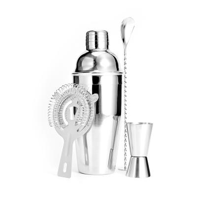 China Viable Factory Direct Supply 4 PCS Cocktail Shaker Set Drink Mixing Bartending Kit Set for Home Bar for sale