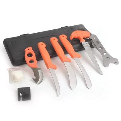 China Hot Sale Outdoor Camping Hunting Multi Tools Kit Survival Knife Combination Set With Carry Case for sale