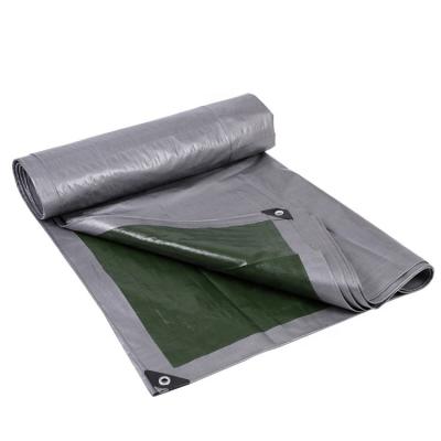 China Double Faced 150 Meter GSM 4*5 Reinforced Wholesale Running Tent Fabric Lona Lona Woven Tarp Ready Made Sheets for sale