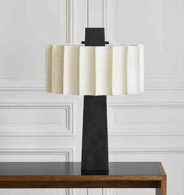 China Modern black ceramic new design table lamps handmade ceramic canvas shade for bedside for sale