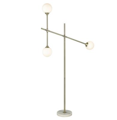 China Modern iron gold floor lamp with three glass ball lampshade for lighting for sale