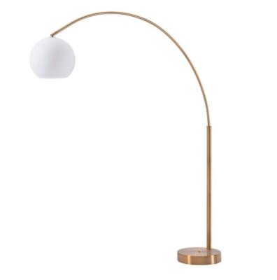 China Latest design luxury modern gold color floor lamp with glass shade for hotel lobby nordic floor lamp for sale