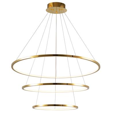 China Surface Mounted Brass Three Floor Large Size Modern Pendant Light for sale