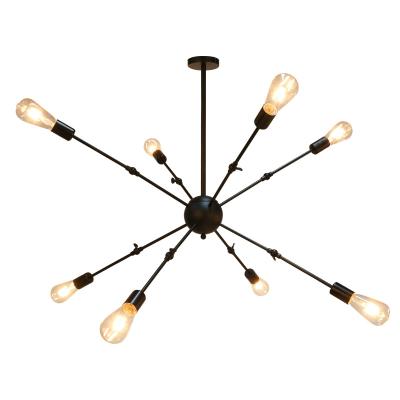 China Surface Mounted Black Iron Adjustable Antique Gold Pendant Light for sale