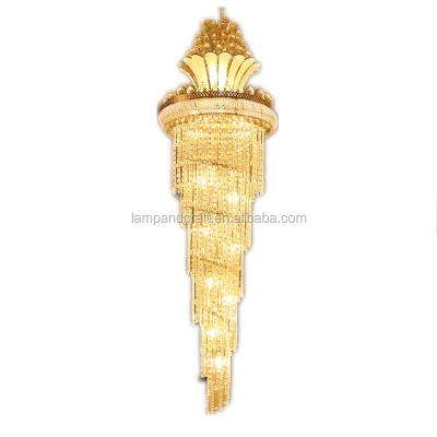 China Hotel Lighting Works Crystals Luxury Chandelier Hospitality Pendant Light Light For Hotel for sale