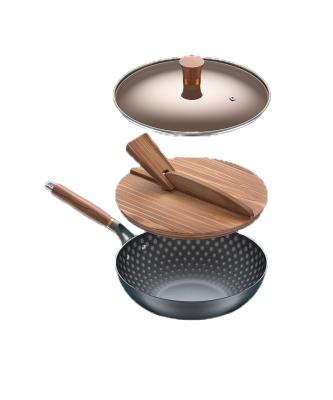 China Sustainable Cookware Sets Household 32 / 34 Cm Fry Pan for sale