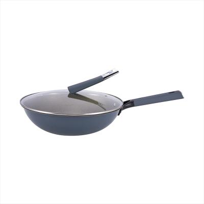 China 32Cm Three-Layer Family Cooking Saucepan Bakelite Cooking Pot Viable Steel Non-stick Round Glass Lid Anti-hot Handle for sale