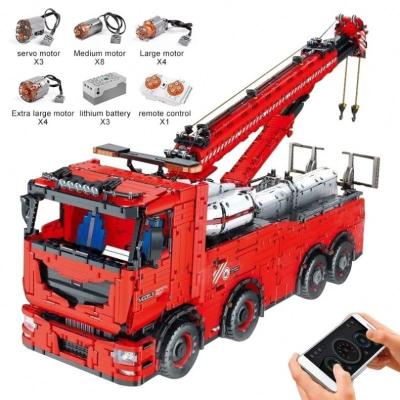 China Tow Truck Building Blocks Toys Electronic Flagship High-tech Edition Brick Car Toy 2022 Small Child Models Technic Mold Plastic King 19008 for sale