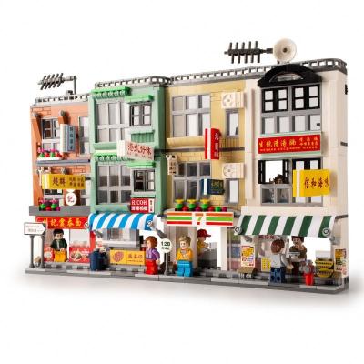 China 2021 New Sale Sembo 601095-601096 Hong Kong Series Electronic Street View Toy Building Blocks DIY Small Particles Compatible Education for sale