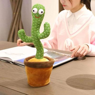 China Cute Stuffed 120 Songs 2022 Hot Sale 120 Songs Flowerpot Twisting Dancing Cactus Doll Singing Music Talking Plush Toy for sale