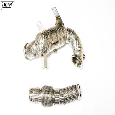 China Automotive Exhaust System Downpipe For National Mercedes-Benz A45 CLA45 6 Downpipe 2.0T Exhaust System SS304 Stainless Steel With Heat Shield for sale