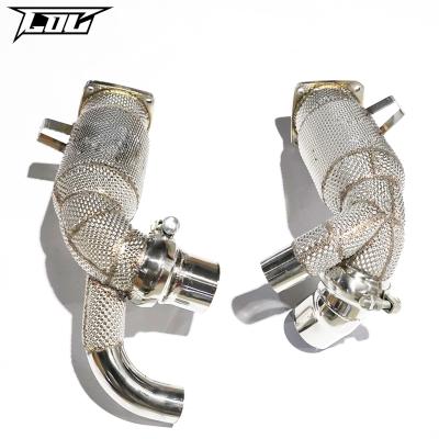 China Engine Downpipe For PORSCHE 911/991 Carrera 3.0 Exhaust Pipes 2011+ Stainless Steel High Performance Exhaust Downpipe for sale