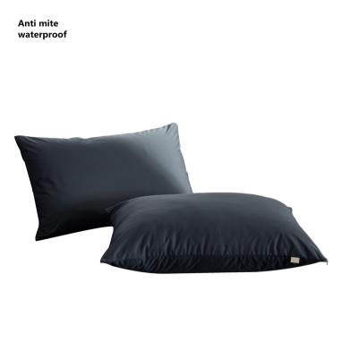 China Anti dust mite washable pure satin pillowcase with zipper or wrap knit non-toxic anti dust mite pillow case for sale