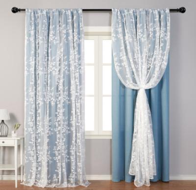 China Other Window Polyester Living Room Modern Design Perspective Flat European Curtain for sale